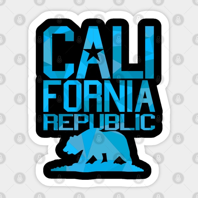 California Republic Bear (ice blue version) Sticker by robotface